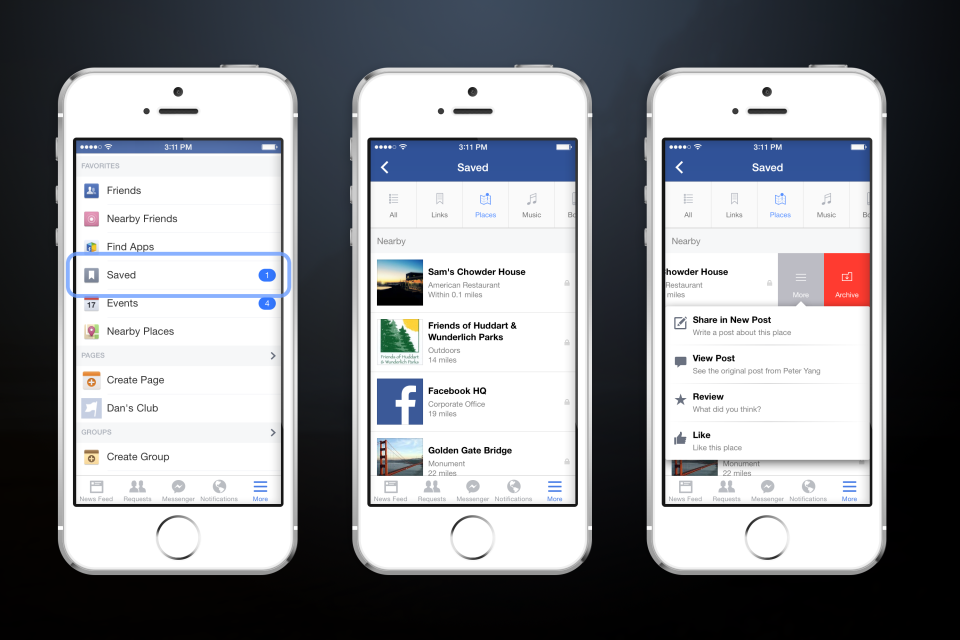 Facebook Annuncia Save, il nuovo servizio che consentirà di tenere promemoria dei contenuti